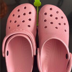 CROCS Kids Pink Sparkle Shoes